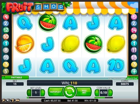 Символы игрового автомата Fruit Shop