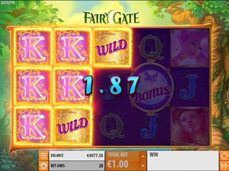 Призовая комбинация символов в игровом автомате Fairy Gate
