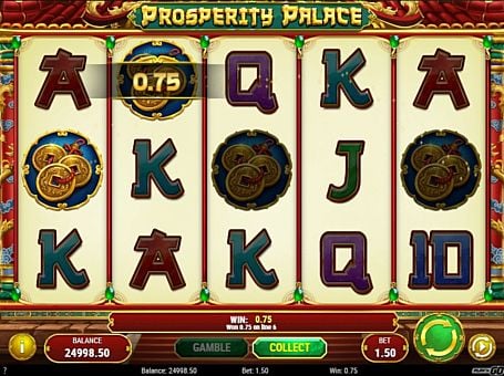 Призовая комбинация символов в игровом автомате Prosperity Palace