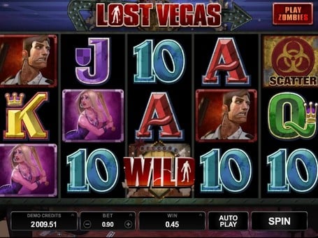 Дикий символ и скаттер в игровом автомате Lost Vegas