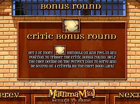 Бонусая игра в онлайн слоте Mamma Mia