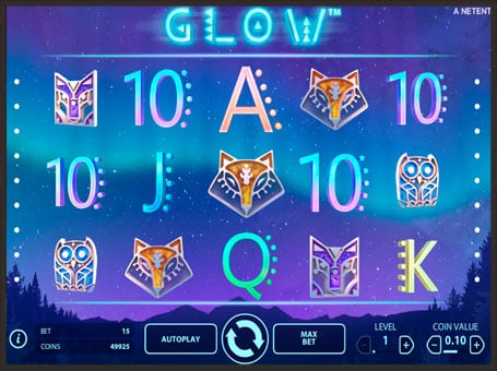 Символы игрового аппарата Glow